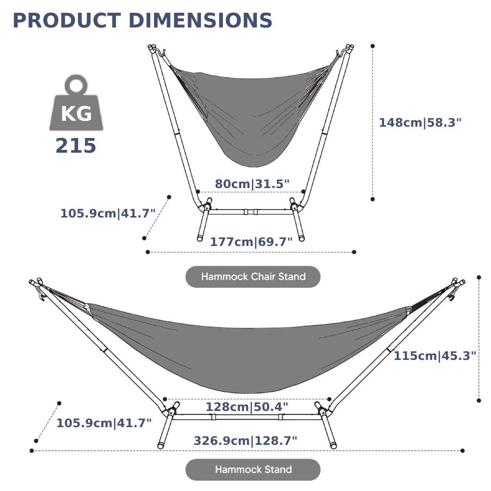 Portable Hammock and Stand (Beige): image 6